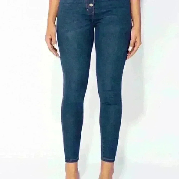High Waisted Parisian Skinny Jeggings Denim - Picture 3 of 5